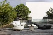 Canapé de jardin modulable luxe design en aluminium 5 places - ELYO 