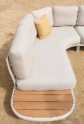 Salon de jardin moderne en aluminium et teck - SANKA COSY