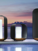 Lampe Design d'extrieur sans fil design pininfarina - ONDA NOIR TAILLE S