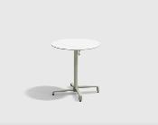 Table ronde bistro en aluminium beige - SARRAN