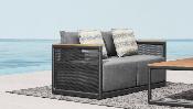 Salon de jardin en aluminium 4 places by Designer Italien - RIO