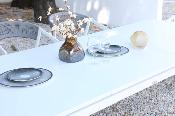 Table extensible 200-280 cm en aluminium blanc - LOU
