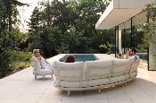 Salon de jardin luxe en aluminium by designer Belge - ROSA