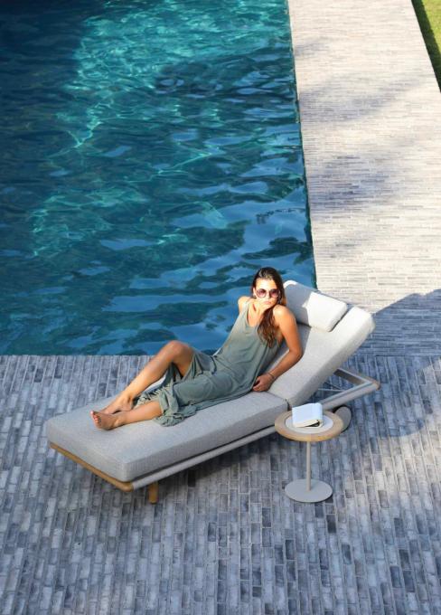 Bain de soleil luxe en aluminium by designer Belge - RIVIERA