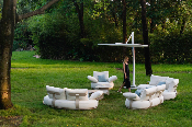 Salon de jardin modulable luxe design en aluminium 7 places -  ELYO XL