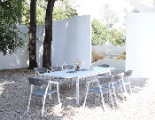 Table extensible 200-280 cm en aluminium blanc - LOU