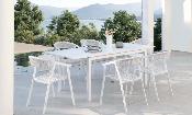 Table extensible en aluminium blanc - LOU MINI