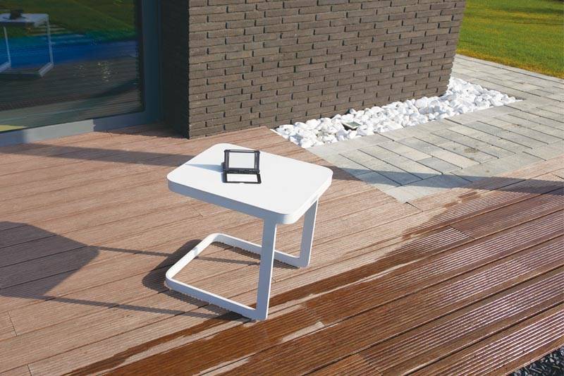 Table basse de jardin carré en aluminium - LEXY