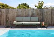 Salon de jardin / bain de soleil modulable en aluminium vert - SUNNY