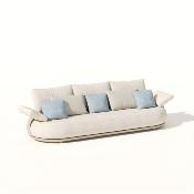 Canapé de jardin modulable luxe design en aluminium 5 places - ELYO 