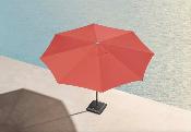 Parasol en aluminium noir avec toile acrylique - LOLI ROUGE