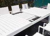 Table extensible extérieur en aluminium - FILLY BLANC